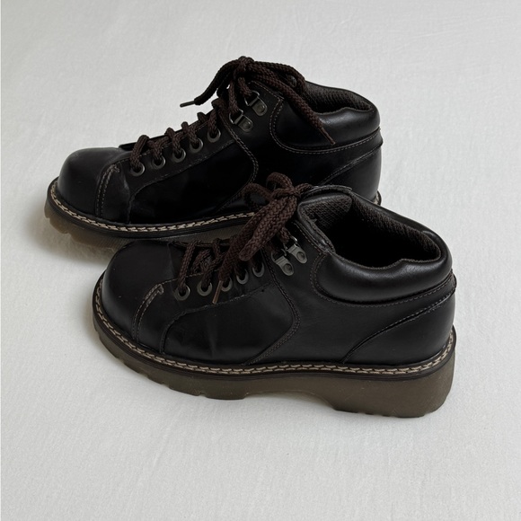 Vintage Y2K 90’s Faded Glory Brown Chunky Ankle Boots Size 10 Granola Girl Retro - Picture 3 of 16